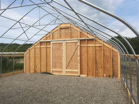 sheet metal hoop houses|hoop house end wall design.